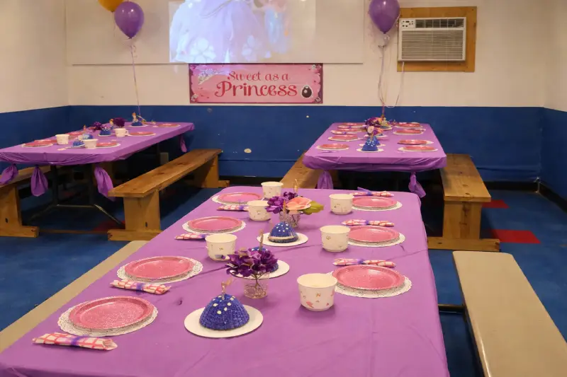 Private party room setup at Bouncing Fun Factory Hewitt TX